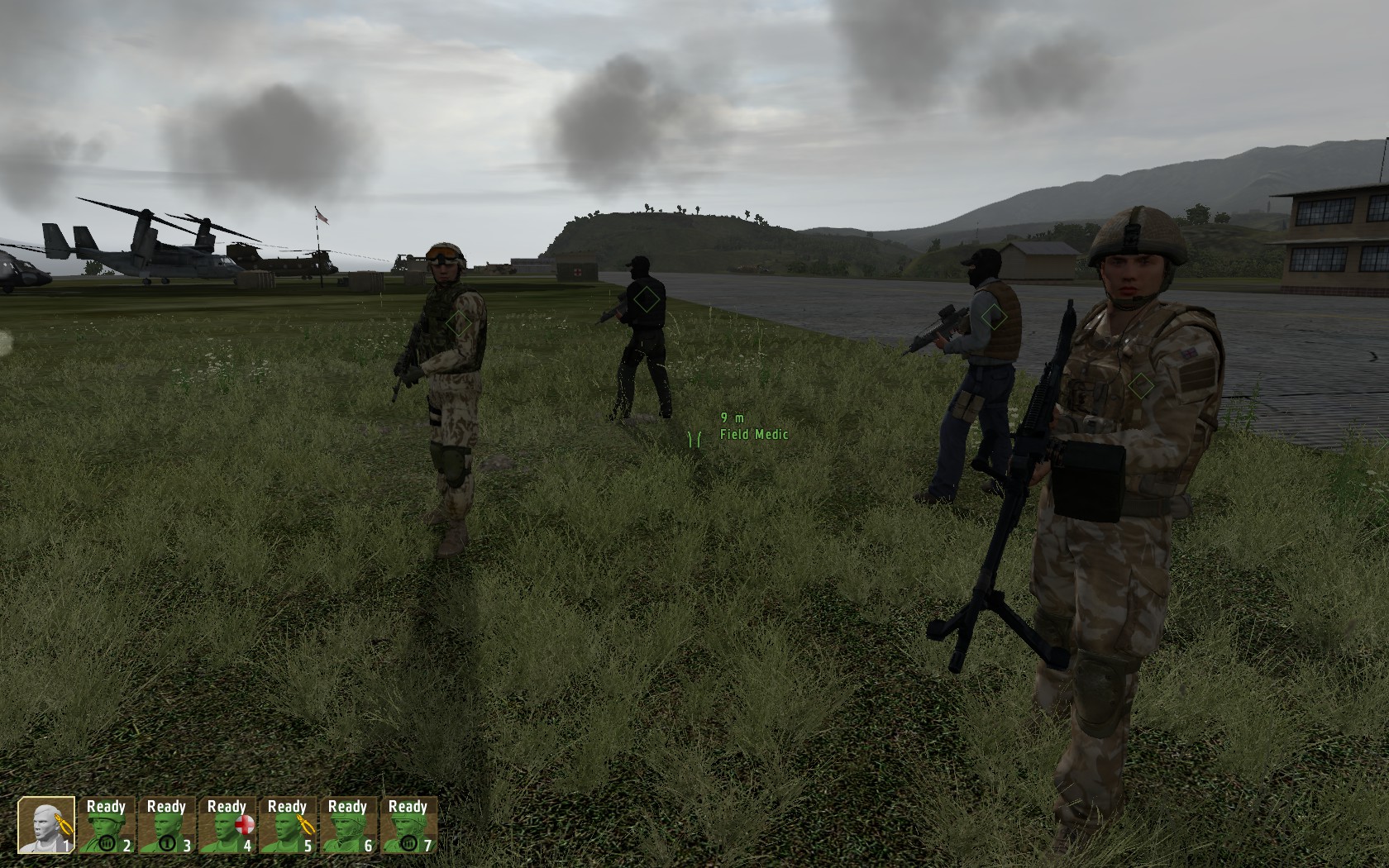 Various infantry AI squadmates available at base (version 05)