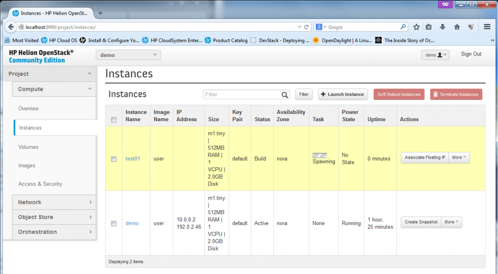 Creating new Instance, part 4 - spawning ... 