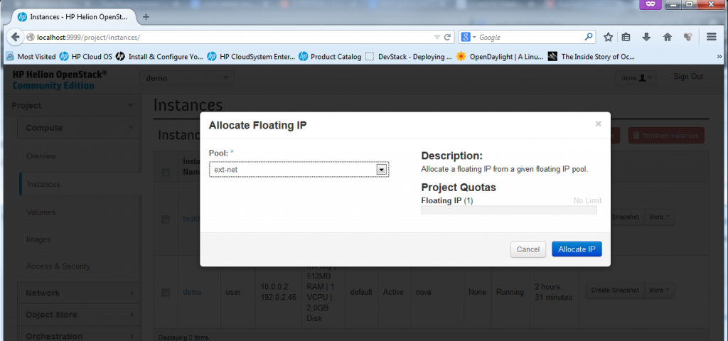 Creating new Instance, part 6 - allocate from a pool