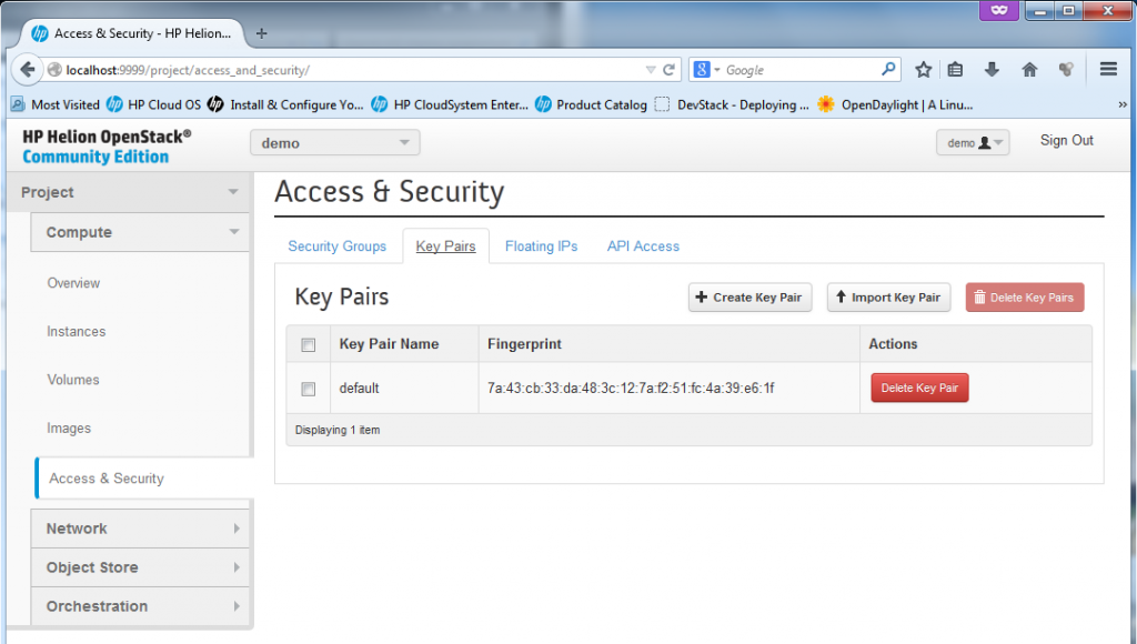 SSH private/public key pairs management