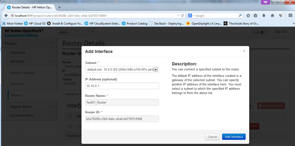 Creating new Router, part 3 - Define IP in admin interface (will cause error)