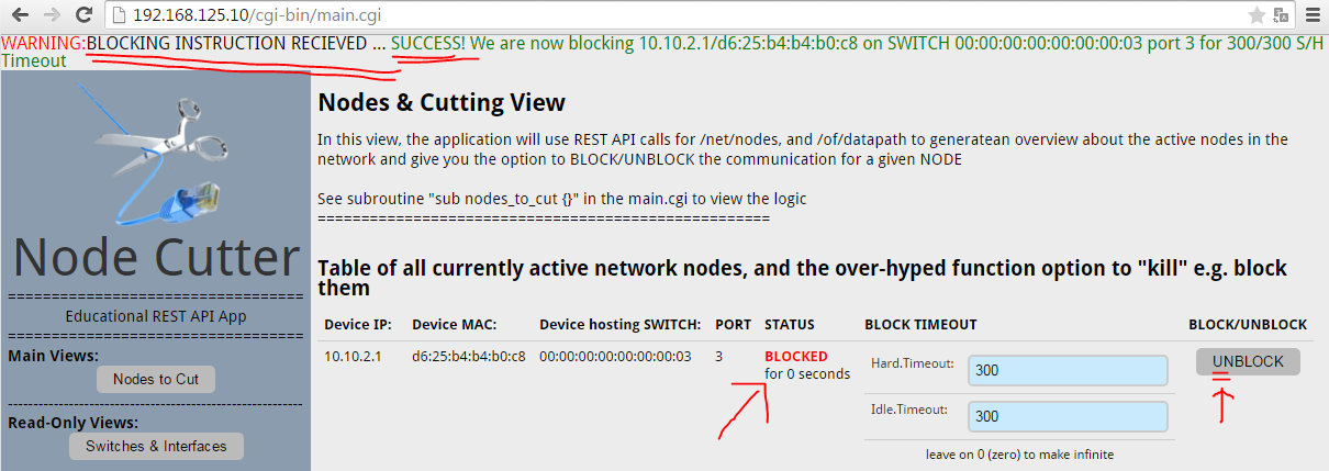 Node Cutter - v0.1 Nodes to Cut view, recieved blocking request and successfully moved node to blocking state