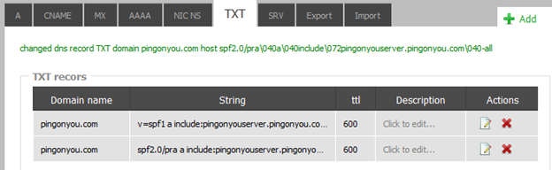 TXT record editing example in web gui of my provider (websupport.sk) for my inactive pingonyou.com domain