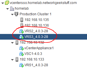 Two VRSs in cluster